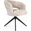 Strafurn Esszimmerstuhl Demi – Beige – Schwarze Beine – Mit Armlehnen – 2er-Set