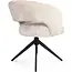 Strafurn Esszimmerstuhl Demi – Beige – Schwarze Beine – Mit Armlehnen – 2er-Set