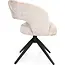 Strafurn Esszimmerstuhl Demi – Beige – Schwarze Beine – Mit Armlehnen – 2er-Set