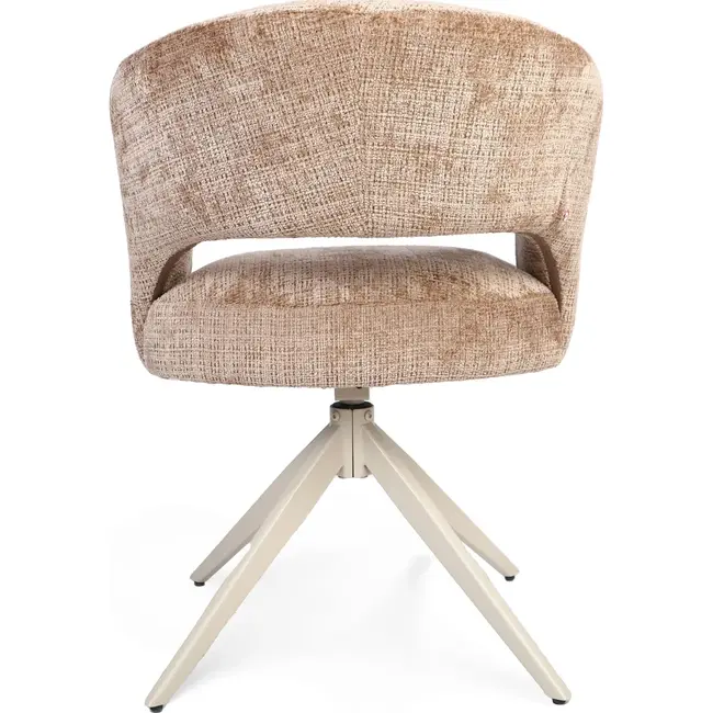 Strafurn Eetkamerstoel Demi - Kaneel - Poot Zand - Met armleuning - set van 2 stoelen