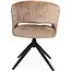 Starfurn Dining Chair Demi - Cinnamon - Black Legs - With Armrests - Set of 2 Chairs
