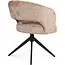Starfurn Eetkamerstoel Demi - Kaneel - Poot Zwart - Met armleuning - set van 2 stoelen
