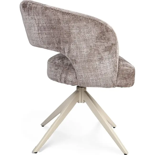 Strafurn Eetkamerstoel Demi - Klei - Poot Zand - Met armleuning - set van 2 stoelen