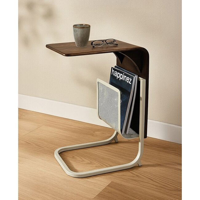 MySons Saba Laptoptisch mit Zeitschriftenhalter aus Metall