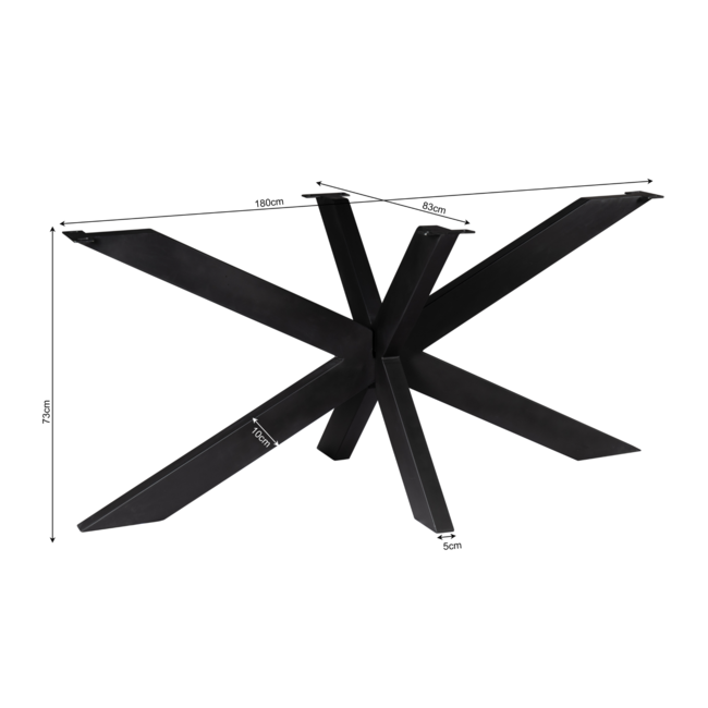 Starfurn Matrix leg - oval/rectangle - black