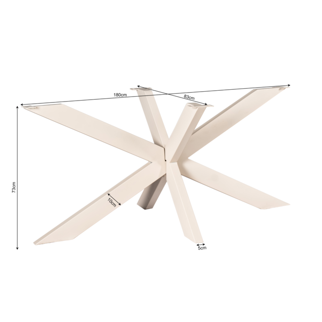 Strafurn Matrixbein – oval/rechteckig – sandfarben – metall