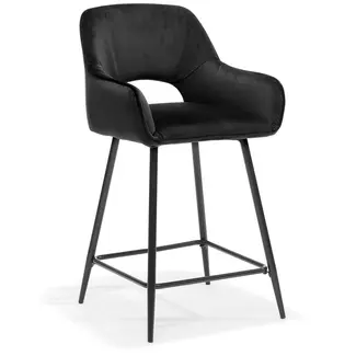 RV Design Katy Barhocker schwarz – schwarzer Samtbezug