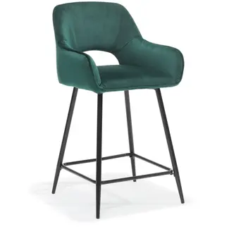RV Design Hoker barowy Katy czarno-zielony aksamit