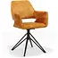 RV Design Fauteuil Katy - base pivotante - Velours Aurora - Or