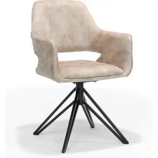 RV Design Katy-Sessel – Aurora-Samtbezug – Leberfarben – UKFR – Drehfuß