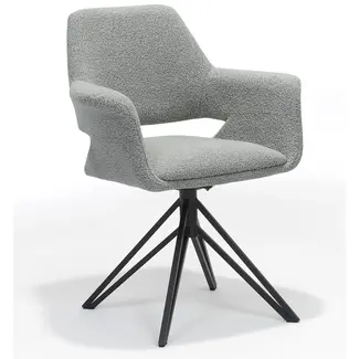 RV Design Fotel Katy - Materiałowy Teddy - Stalowy - podstawa obrotowa