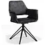RV Design Katy Armchair - Aurora Velours - Anthracite - swivel base