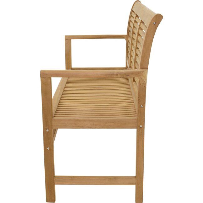 Lesli Living Banc en teck rayé 142 cm
