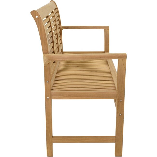 Lesli Living Banc en teck rayé 142 cm