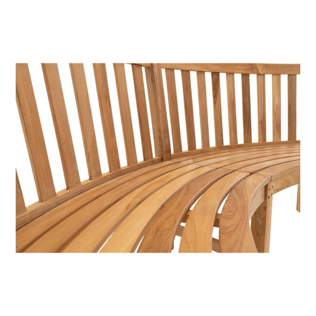 Lesli Living Round teak bench 200 cm