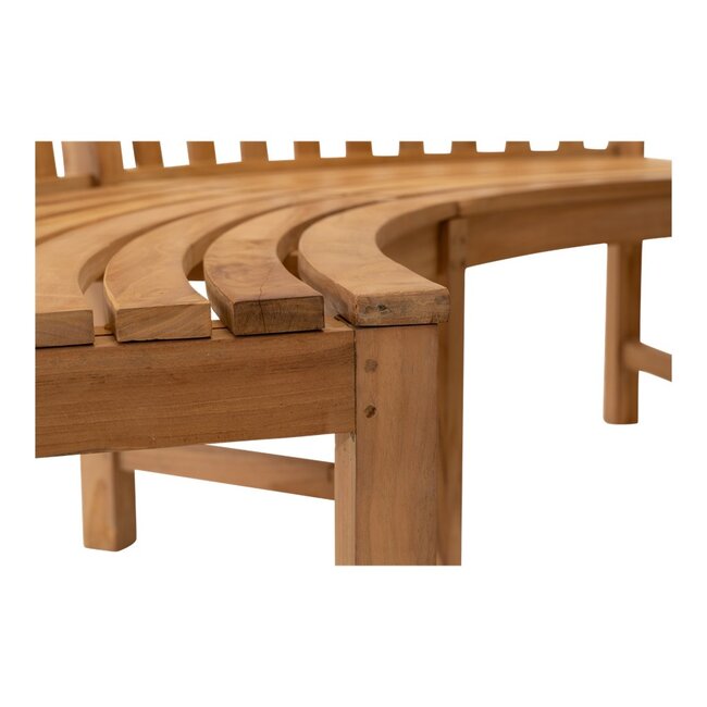 Lesli Living Round teak bench 200 cm
