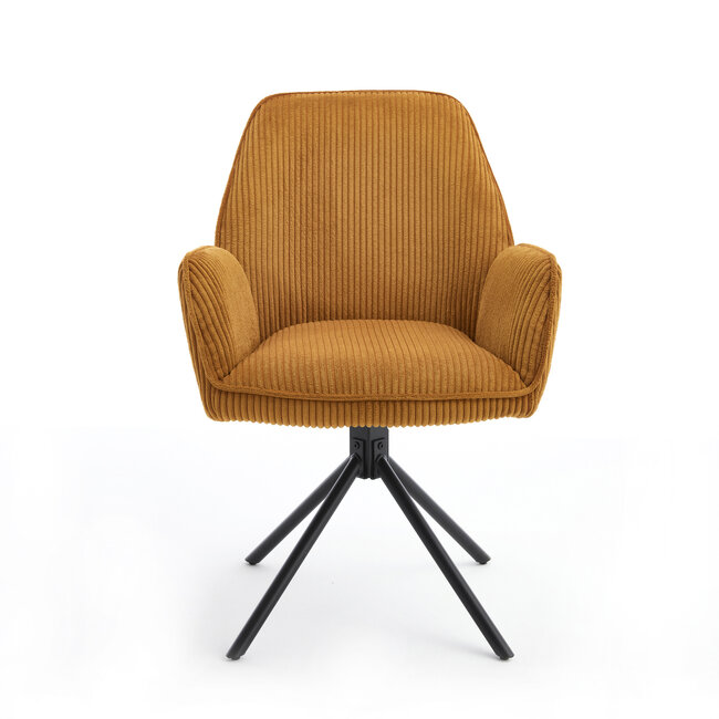 Benoa Eetkamerstoel Noah Hyper Curry (set van 2 stoelen)
