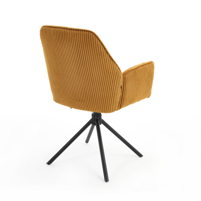 Benoa Eetkamerstoel Noah Hyper Curry (set van 2 stoelen)