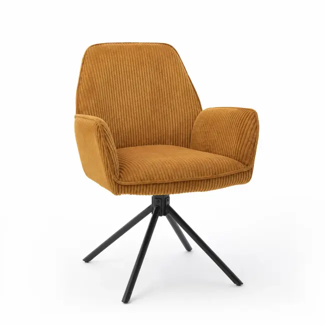 Benoa Eetkamerstoel Noah Hyper Curry (set van 2 stoelen)