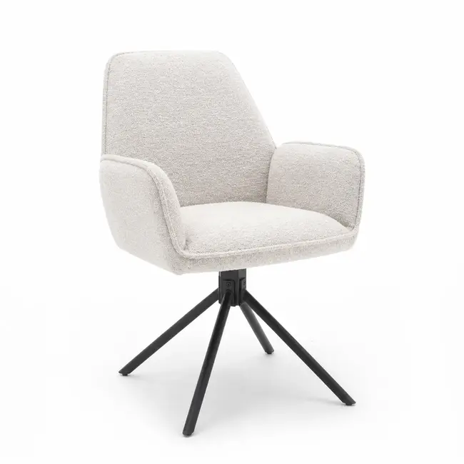Benoa Eetkamerstoel Noah Boucle Beige (set van 2 stoelen)