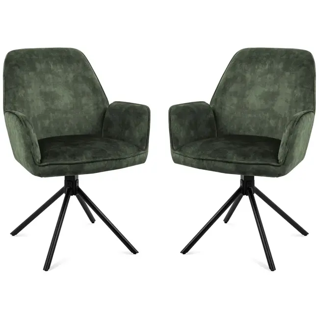 Benoa Eetkamerstoel Noah Moss (set van 2 stoelen)