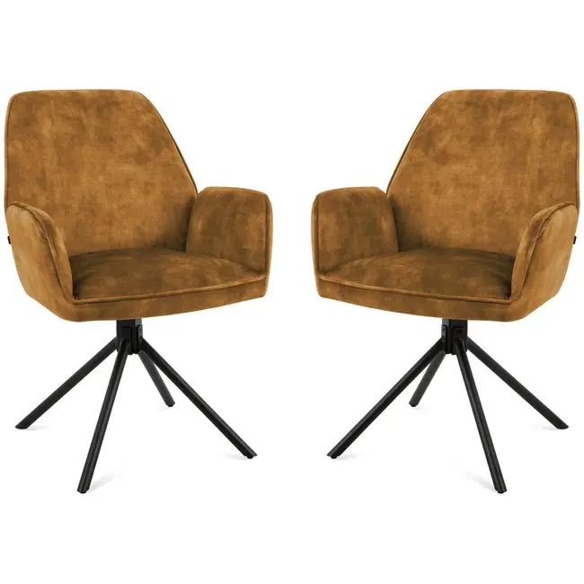 Benoa Noah Cognac Esszimmerstuhl (2er-Set)