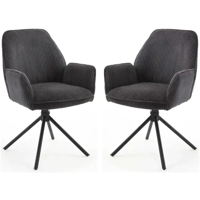 Benoa Eetkamerstoel Noah Hyper Grijs (set van 2 stoelen)
