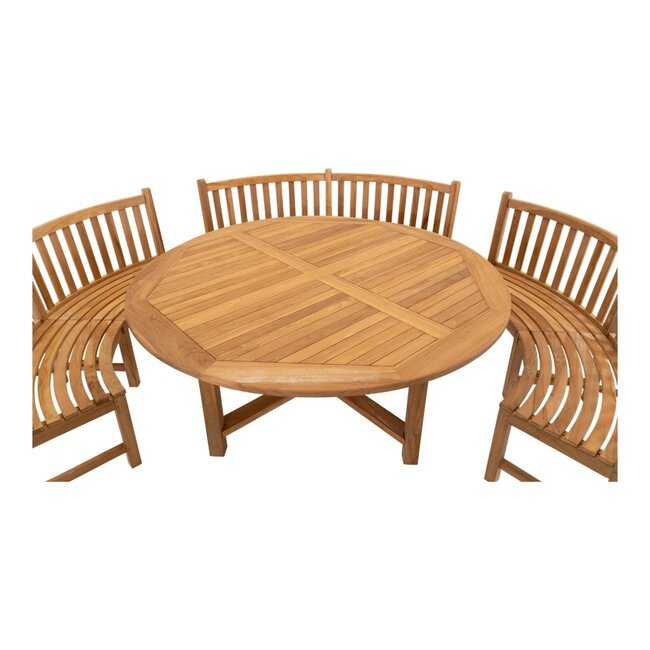 Lesli Living Ronde Tuintafel Teak  Ø180 cm