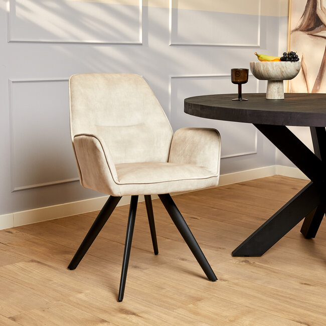 Starfurn Chaise de salle à manger Nova - Champagne (lot de 2)