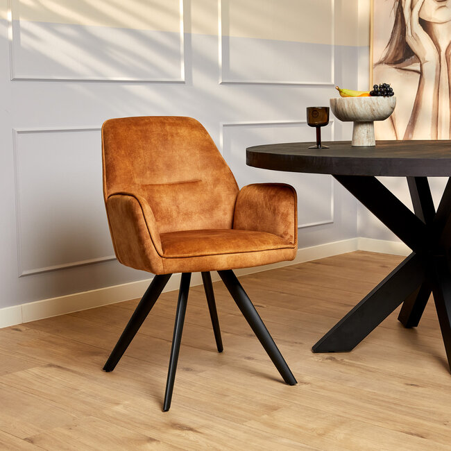 Starfurn Nova Dining Chair - Gold (set of 2)
