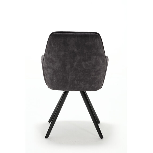 Starfurn Chaise de salle à manger Nova - Anthracite (lot de 2)