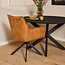 Starfurn Chaise de salle à manger Dani - Velours doré (lot de 2)