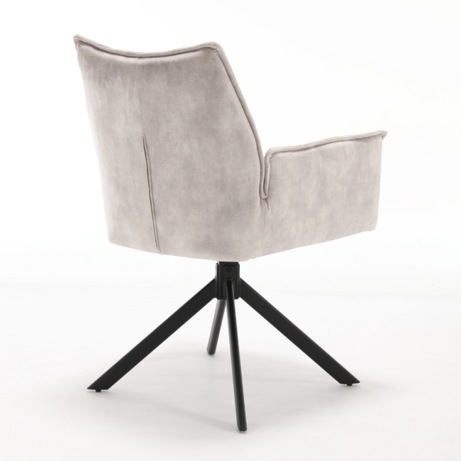Starfurn Chaise de salle à manger Dani - Velours Champagne (lot de 2)