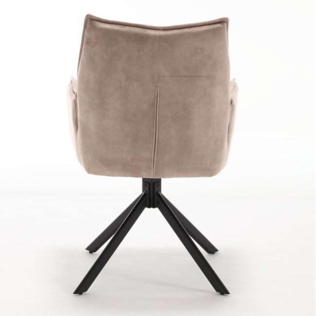 Starfurn Dani Esszimmerstuhl - Beige Samt (2er-Set)