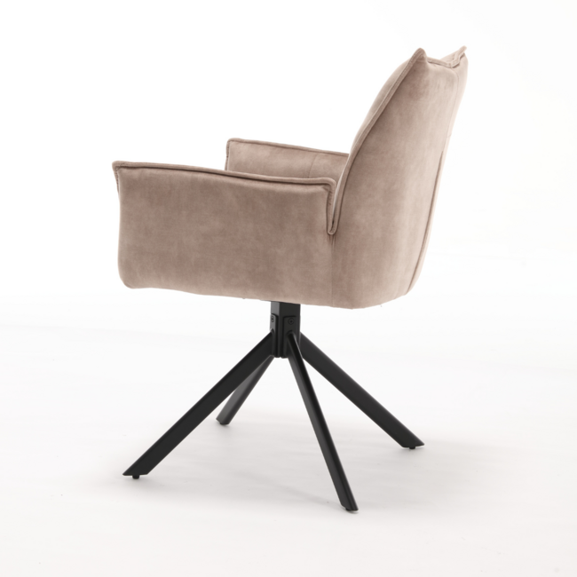 Starfurn Dani Esszimmerstuhl - Beige Samt (2er-Set)