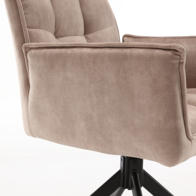 Starfurn Chaise de salle à manger Dani - Velours beige (lot de 2)