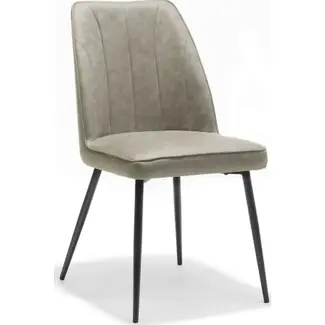 RV Design Chaise Paula en tissu noir, sable doux