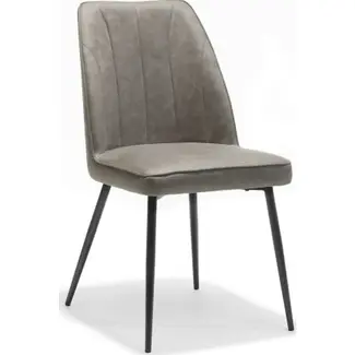 RV Design Paula-Stuhl, schwarzer Stoff, Soft Pebble