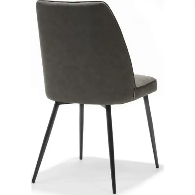 RV Design Paula-Stuhl, schwarz, weicher anthrazitfarbener Stoff