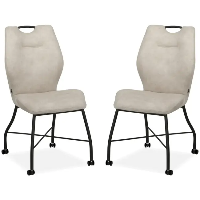 MX Sofa Chaise de salle à manger Nox - Sable (lot de 2)