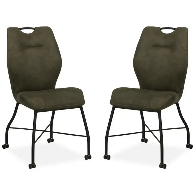 MX Sofa Chaise de salle à manger Nox - Moss (lot de 2)
