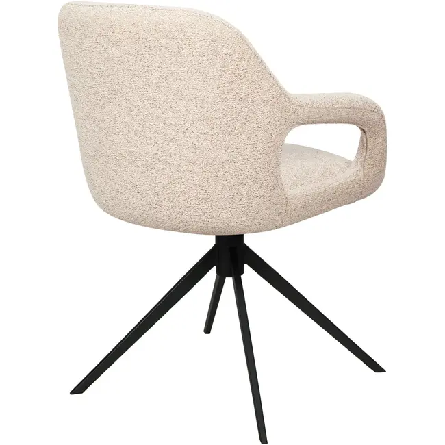 RV Design Sessel Move, Stoffbezug Sahara aus Leinen, verstellbare Rückenlehne, schwarzes Gestell