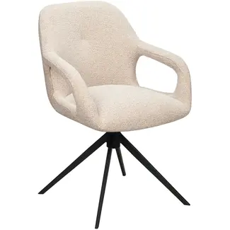 RV Design Sessel Move, Stoffbezug Sahara aus Leinen, verstellbare Rückenlehne, schwarzes Gestell