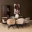 Starfurn Bella Dining Chair - Clay - Black Legs - With Armrests
