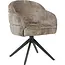Starfurn Bella Dining Chair - Clay - Black Legs - With Armrests
