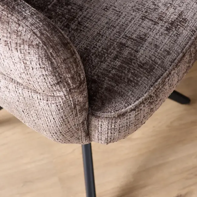 Starfurn Bella Dining Chair - Clay - Black Legs - With Armrests