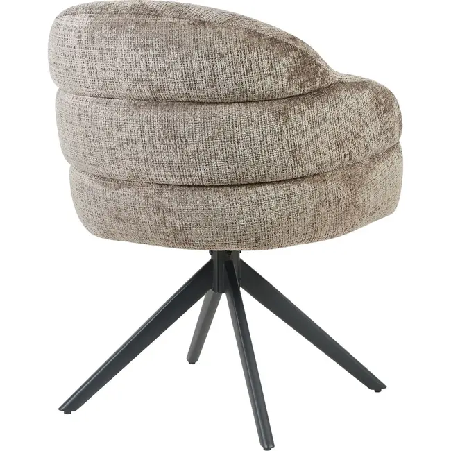 Starfurn Bella Dining Chair - Clay - Black Legs - With Armrests
