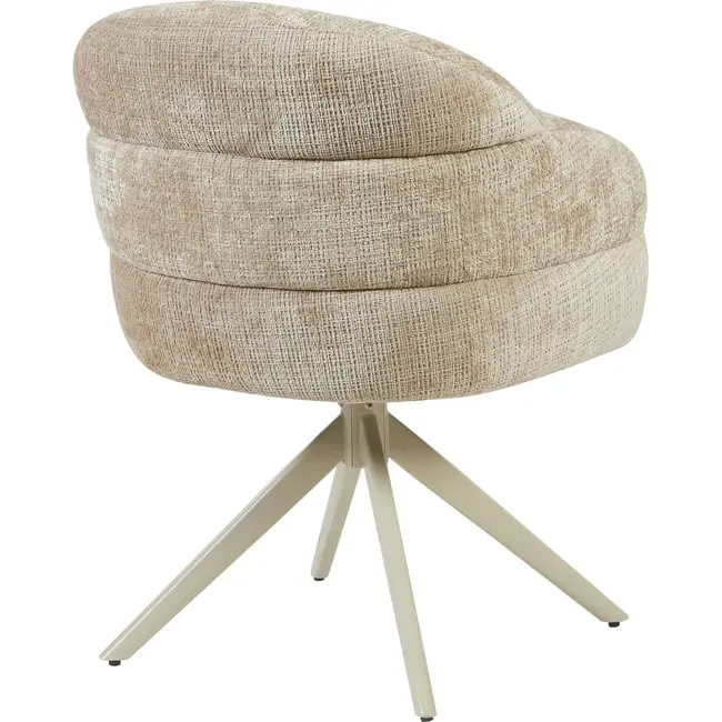 Starfurn Bella Dining Chair - Beige - Sand-colored Legs - With Armrests