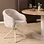 Starfurn Bella Esszimmerstuhl – Beige – Sandfarbene Beine – Mit Armlehnen
