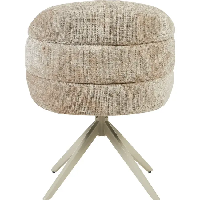 Starfurn Bella Esszimmerstuhl – Beige – Sandfarbene Beine – Mit Armlehnen
